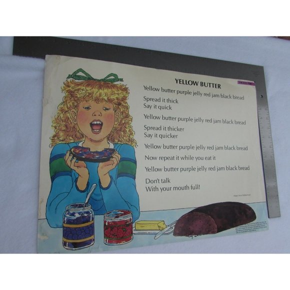Yellow Butter School Poster Mary Ann Hoberman 30258 Poetry VNTG - Picture 6 of 7
